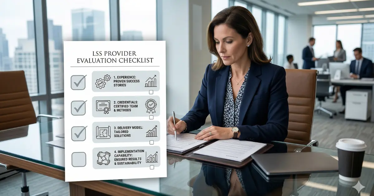 Checklist evaluasi provider Lean Six Sigma